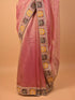 Onion Saree Pearl & Moti Work