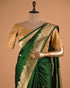 Emerald Green Designer Saree with Gold Zari Border