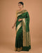 Emerald Green Designer Saree with Gold Zari Border