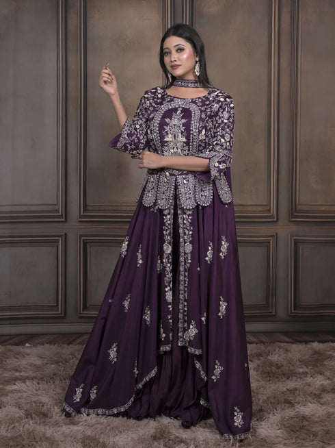 Flowy Indo-Western Gown for Special Occasions