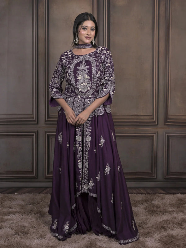 Flowy Indo-Western Gown for Special Occasions