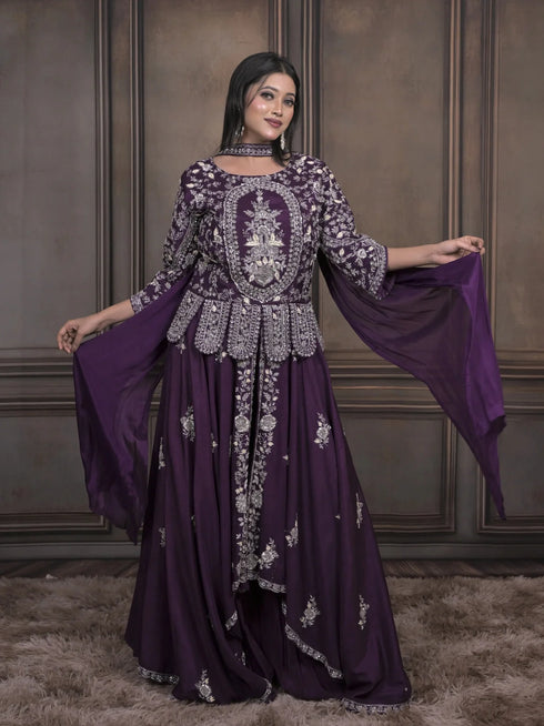 Flowy Indo-Western Gown for Special Occasions