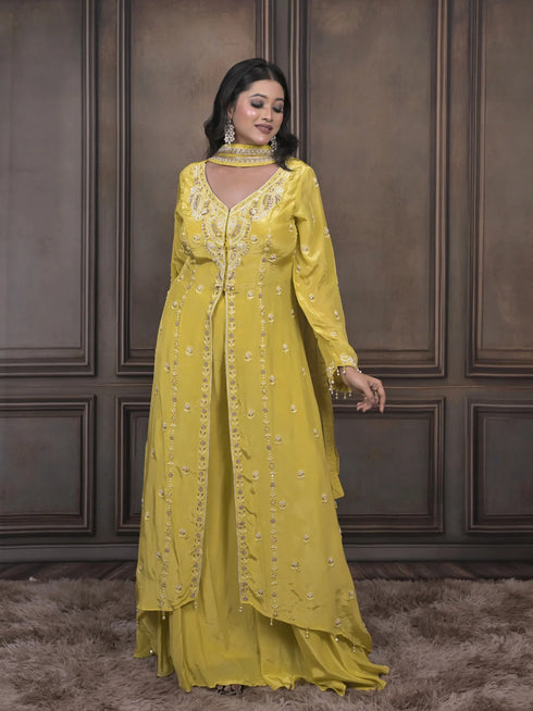 Front-Cut Indo-Western Kurti with Palazzo