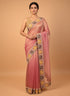Onion Saree Pearl & Moti Work