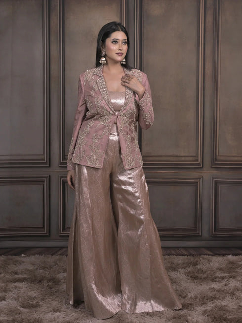 Indo-Western Blazer Jacket Set for Women