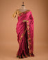 Magenta Silk Designer Saree with Gold Butti Work