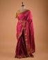 Magenta Silk Designer Saree with Gold Butti Work