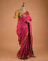 Magenta Silk Designer Saree with Gold Butti Work
