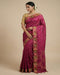 Magenta Silk Designer Saree with Gold Butti Work