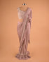 Mauve Ruffle Designer Saree with Lace Embroidered Blouse