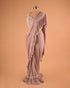Mauve Ruffle Designer Saree with Lace Embroidered Blouse