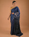 Midnight Blue Handcrafted Designer Saree with Bandhani Pallu