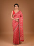 Red Saree with Sequin and Kardana Work