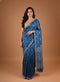 Traditional Pita Gota Patti Work Blue Saree Design