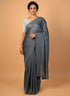 Blue Saree Tikli Moti Work