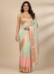Pink Saree with Sequin Work & Kanjivaram Border