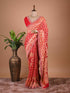 Red Banarasi Style Silk Saree with Heavy Gold Zari Work – Wedding Wear