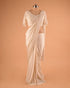 Silver Metallic Designer Saree with Contemporary Draping