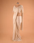 Silver Metallic Designer Saree with Contemporary Draping