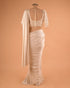 Silver Metallic Designer Saree with Contemporary Draping
