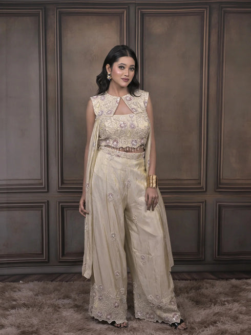 Stylish Indo-Western Shrug with Palazzo