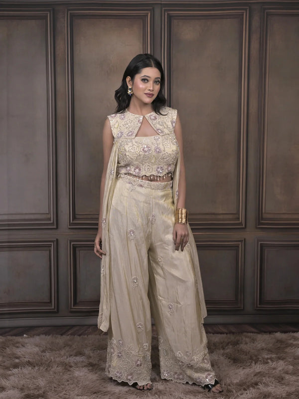 Stylish Indo-Western Shrug with Palazzo