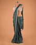 Teal Green Minimal Designer Saree with Embellished Blouse