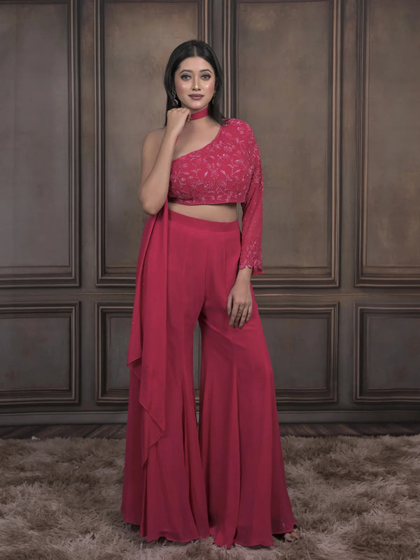 Trendy Indo-Western Crop Top with Palazzo