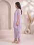 Blue Indo Western Set with Embellished Tunic & Draped Pants