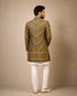 Elegant M.Green Indowestern ensemble featuring intricate details, perfect for festive celebrations.