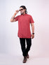 Men Straight Solid Red Kurta