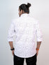 Men White Geometric Pinted Formal Shirt