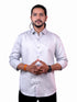 Grey Spread Collar Formal Shirt