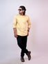 Golden Solid Formal Full Shirt