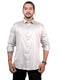 Men Light Grey Formal Full Shirt