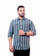 Pontiac Green Striped Casual Shirt