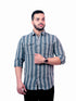 Pontiac Green Striped Casual Shirt