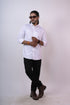 Men white solid sustainable formal shirt