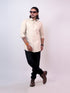Beige Solid Full Shirt