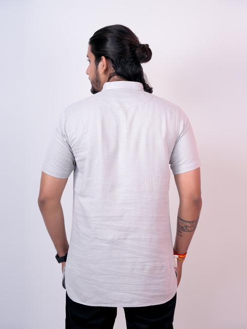 Men Grey Slim Fit Kurta