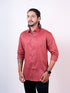 Men Red Polyester Formal Shirt