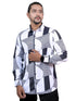 Men White Dots & Stripes Printed Formal Shirt