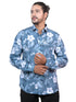 Men Blue Floral Printed Sustainable Full Shirt