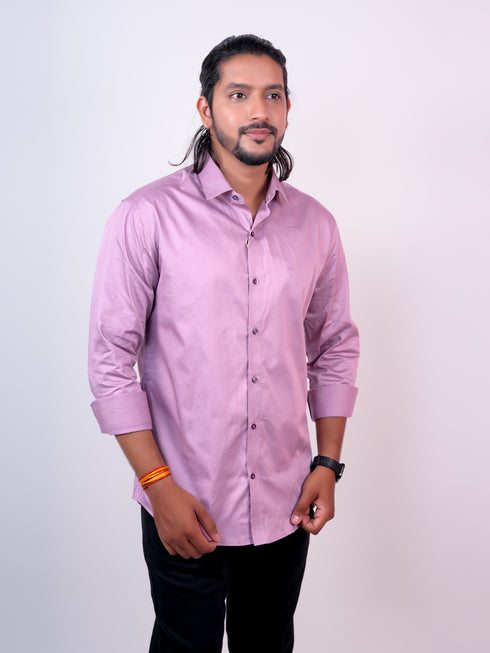 Men Pink Solid Formal Shirt