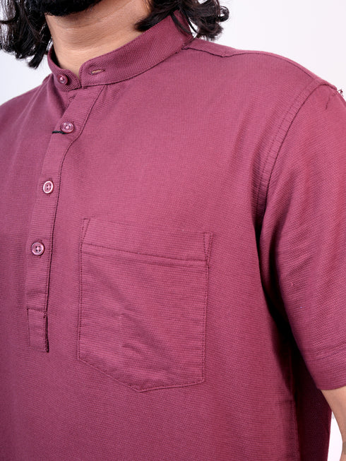 Pure Cotton Marron Kurta