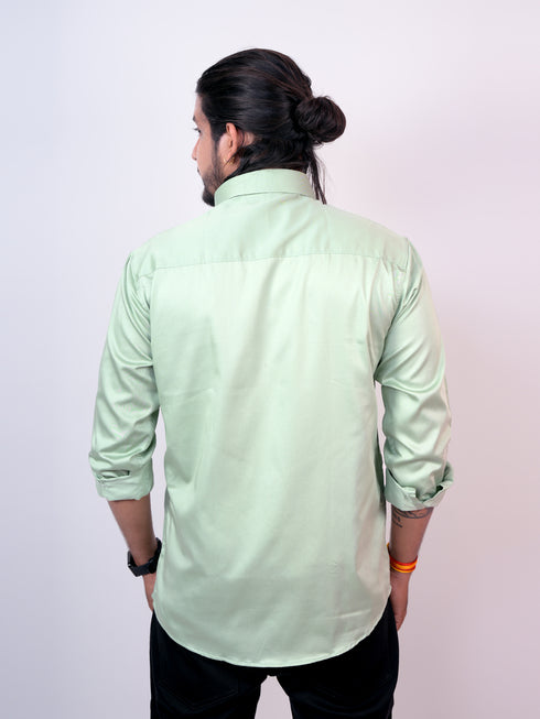 Men Light Green Formal Shirt