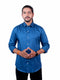 Men Teal Blue Sustainabe formal Shirt