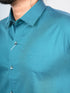 Men Teal Blue Formal Shirt