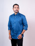 Men Teal Blue Sustainabe formal Shirt