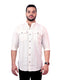 Pontiac Beige Striped Casual Shirt